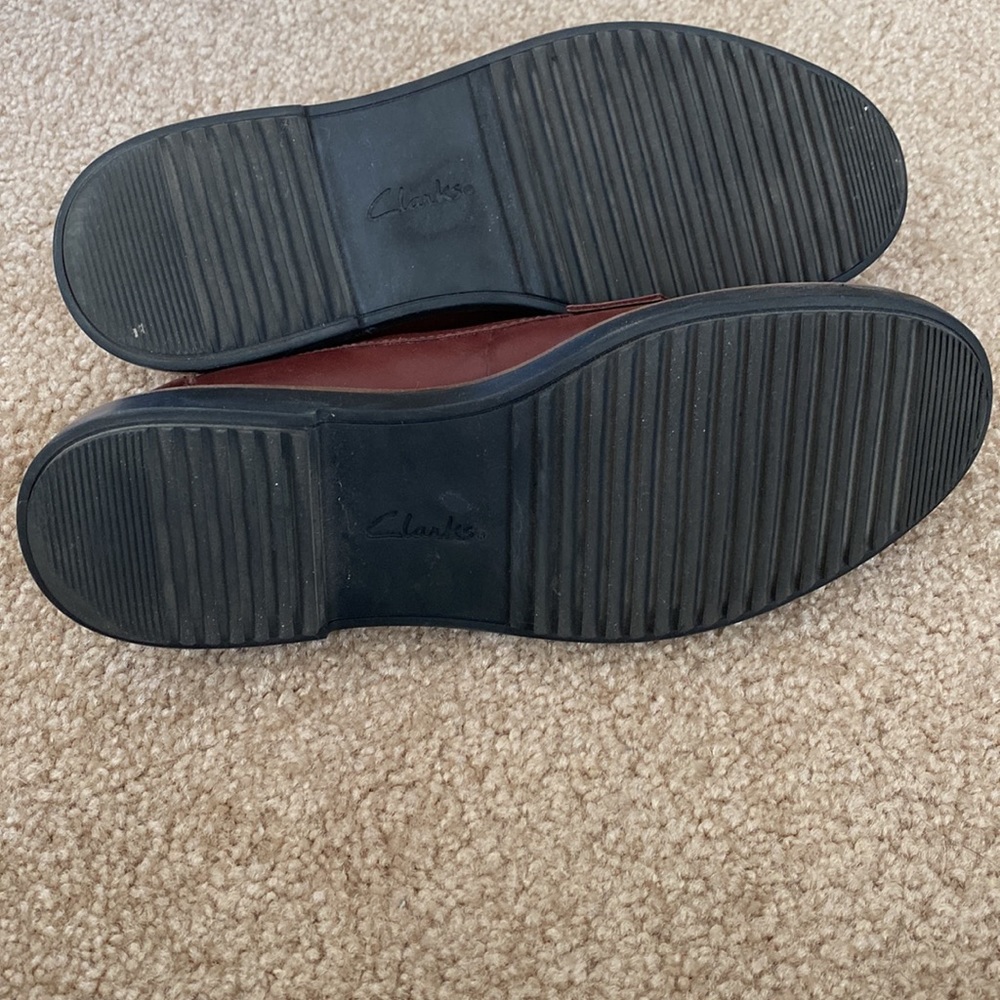 Clarks Burgundy Loafers - Picture 7 of 7